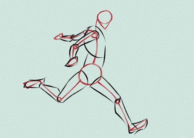 как нарисовать футболиста в движении 
