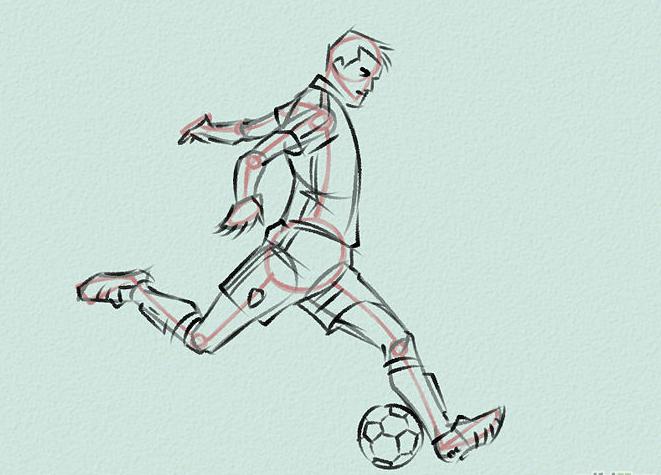 как нарисовать футболиста карандашом поэтапно 