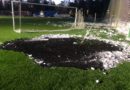 Подростки подожгли искусственную траву на стадионе «Космос» в Южно-Сахалинске
