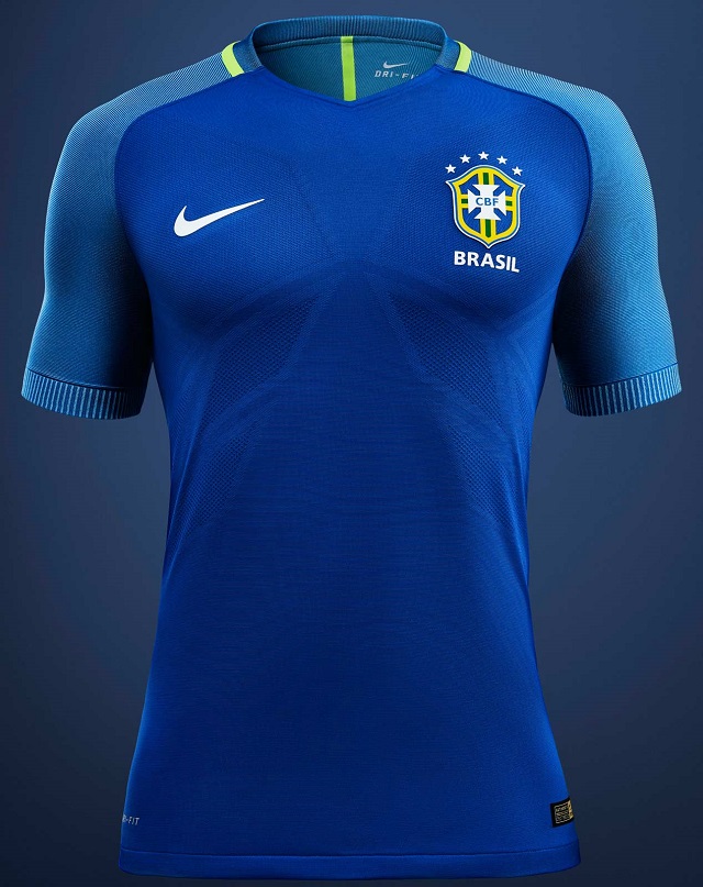 Гостевая форма сборной Бразилии 2016