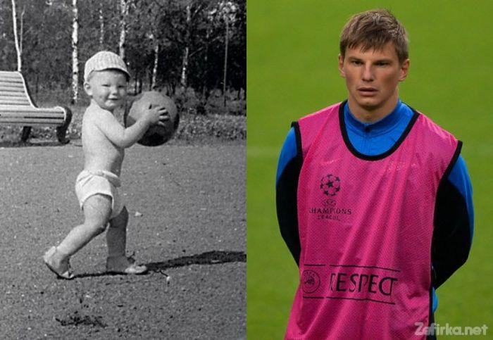 Знаменитые футболисты в детстве и сейчас