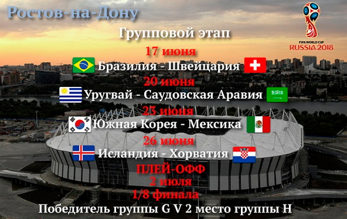 Расписание матчей на Ростов Арена
