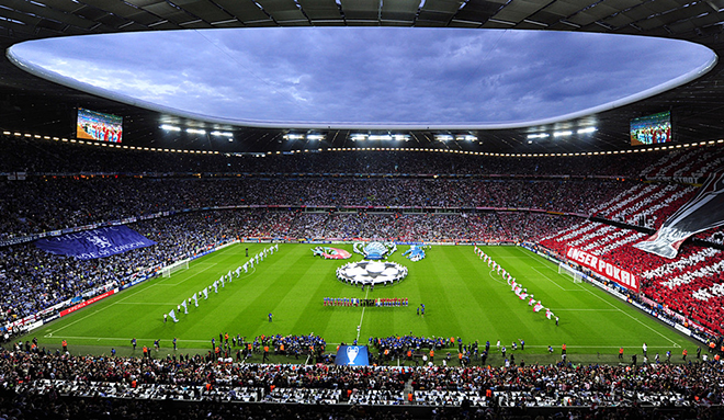«Альянц-Арена» (Мюнхен, Германия) Вместимость: 67 812 зрителей. Дата открытия: 30 мая 2005 года. Заявка: на групповой раунд и финальную стадию.