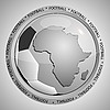 Футбольная иконка с картой Африки | Векторный клипарт