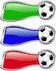Знаменем цвета футбол набор | Векторный клипарт