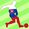 Футбол цвета Словакии | Векторный клипарт
