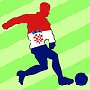 Футбол цвета Хорватии | Векторный клипарт