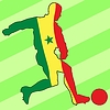 Футбол цвета Сенегал | Векторный клипарт