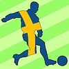 Футбол цвета Швеции | Векторный клипарт