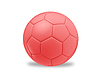 Красный и белый футбольный мяч | Фото