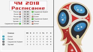 Лови расписание чемпионата мира 2018. Футбол.