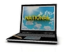 Национальный знак на экране ноутбука | Иллюстрация
