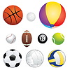 Спортивные мячи | Векторный клипарт