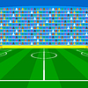 Футбольное поле с линии и текстура травы | Векторный клипарт