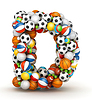 Буква D, игровые шары с буквами | Иллюстрация