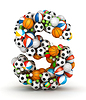 Буква S, игровые шары с буквами | Иллюстрация