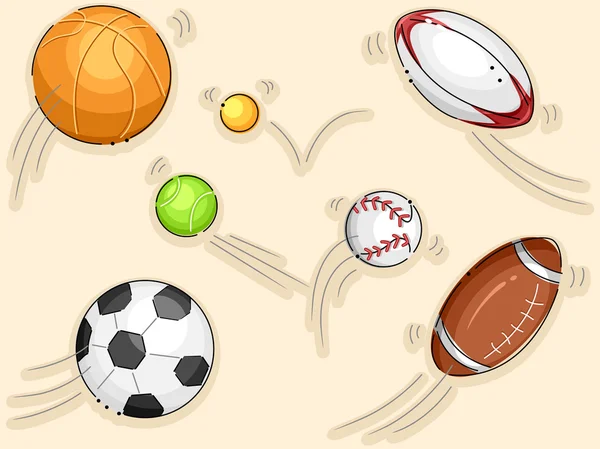 Разные спортивные мячи Лицензионные Стоковые Изображения