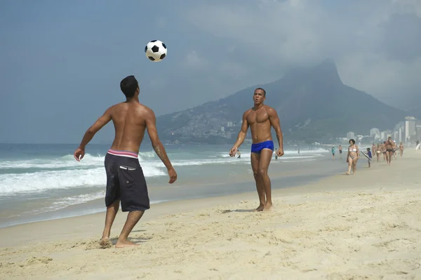 Brazilians Playing Altinho Beach Football Rio de Janeiro Brazil Стоковое Фото
