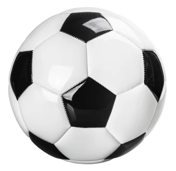 Традиционные черно-белые футбол, изолированные на Стоковое Фото