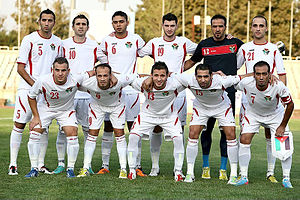 Jordan national football team in Tehran - 2015 AFC Asian Cup qualification.jpg