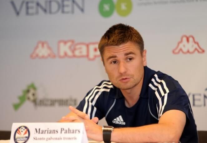 Марьян Пахарь - тренер сборной Латвии
