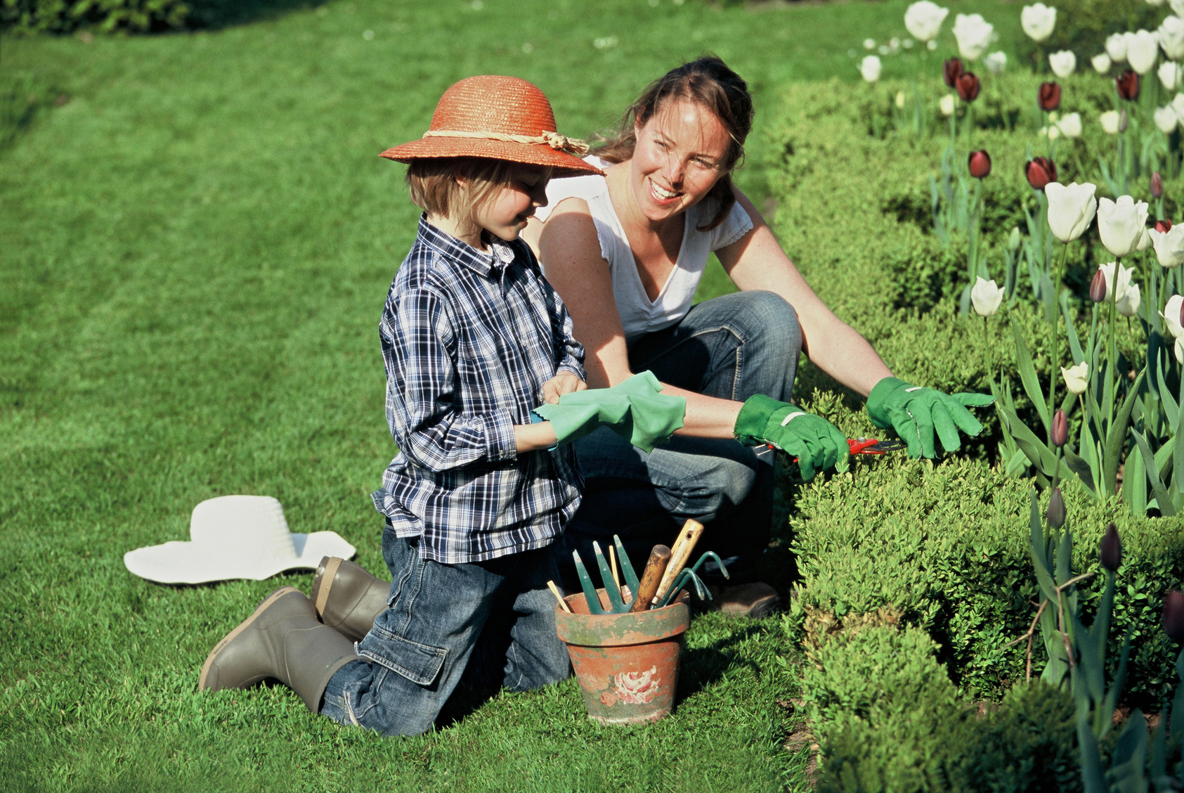 famille jardin