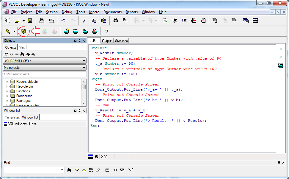 Pl sql using. Pl SQL код. Oracle database pl/SQL. Интерфейс pl SQL developer. Pl/SQL Интерфейс.