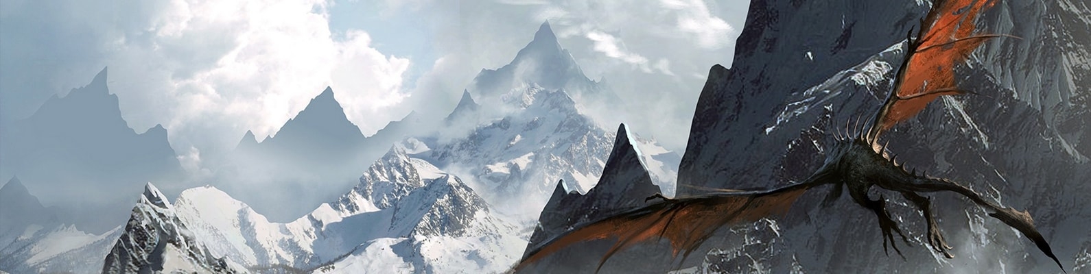 dragon, The Elder Scrolls V Skyrim, горы