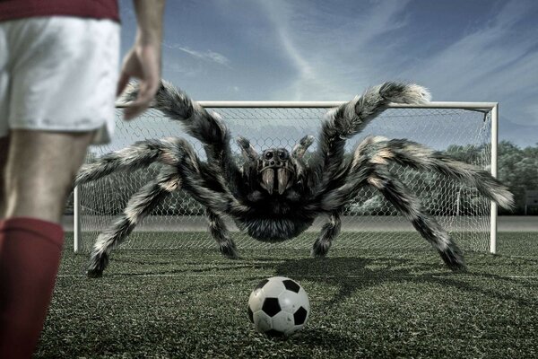 футбол тарантул паук мяч ворота