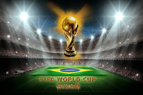 бразилия fifa кубок мира 2014 футбол трофей золотой