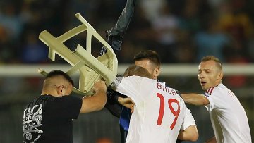 Беспорядки на футбольном матче Сербия - Албания
