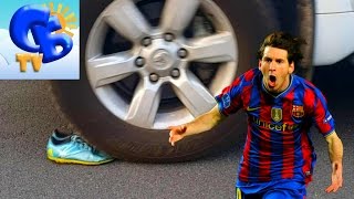 ⚽ Что будет если переехать бутсы Адидас Месси внедорожником Crash Test of boots Adidas Messi by SUV