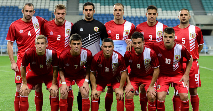 Сборная Гибралтара перед дебютным официальным матчем
