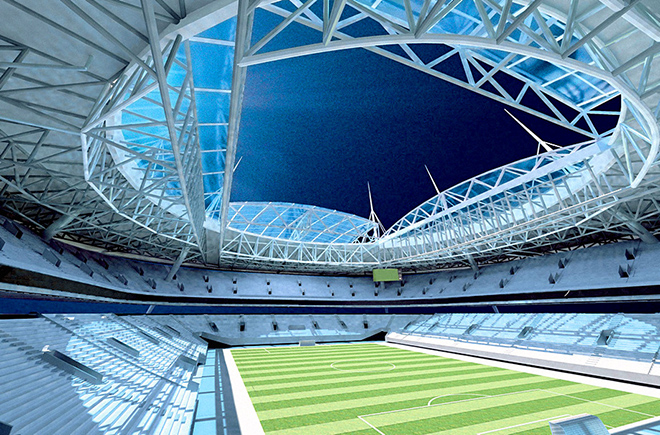 Новый стадион «Зенит» (Санкт-Петербург, Россия) Вместимость: 69 500 зрителей. Фундамент заложен: 2007 год. Заявка: на групповой раунд.