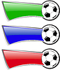 Набор цветных футбольных баннеров | Векторный клипарт