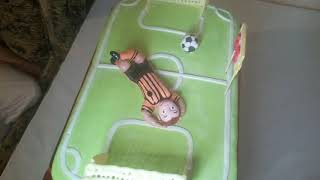 торт футбольное поле, торт для футболиста