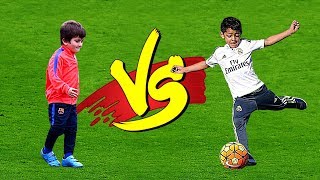 Сын РОНАЛДУ vs сын МЕССИ: как играют в футбол дети звезд