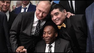 Путин выпил с Пеле и Марадоной после жеребьевки ЧМ-2018
