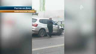 Видео того, как пьяный судья меняет номера машины после ДТП под Ростовом
