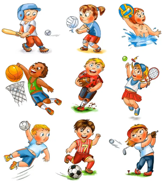Участие детей в спорте Стоковое Изображение