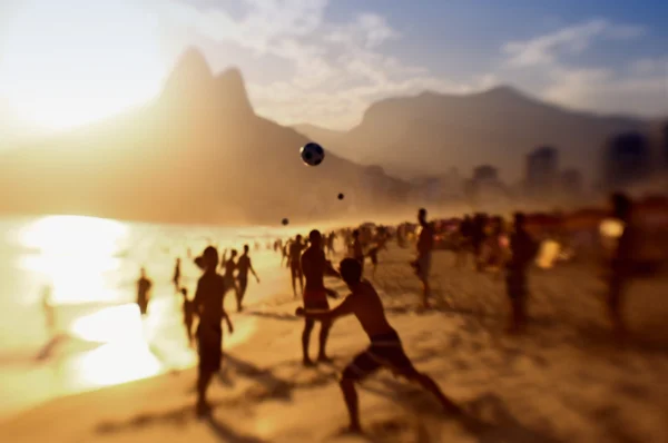 Rio Brazil Beach Football Brazilians Playing Altinho Лицензионные Стоковые Изображения