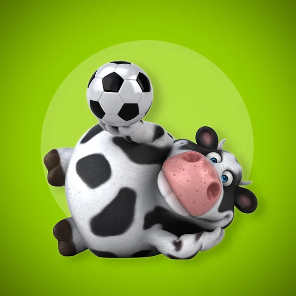 Корова с футбольный мяч Лицензионные Стоковые Фото