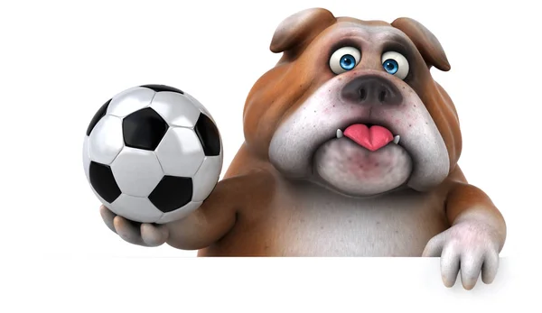 Мультипликационный персонаж с мячом Лицензионные Стоковые Фото