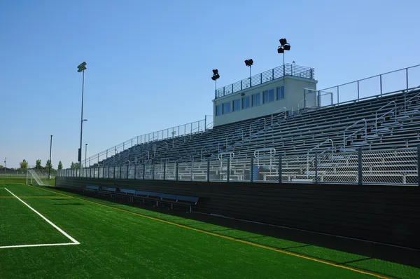 Американской средней школе футбольный стадион Стоковое Фото