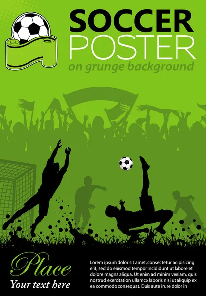 Плакат футбола Лицензионные Стоковые Иллюстрации