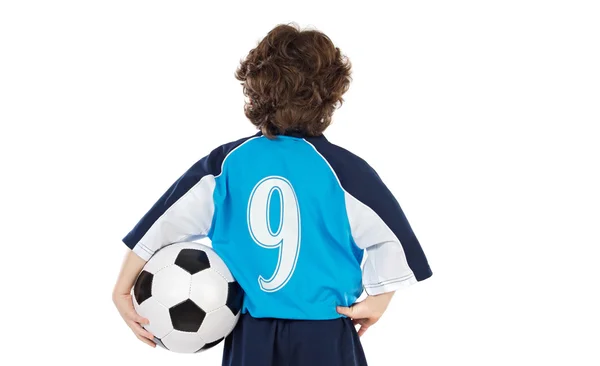 Ребенок с футбольным мячом Лицензионные Стоковые Изображения